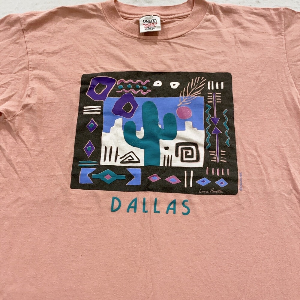 vintage 90s DALLAS‎ TEXAS DESERT ART T-Shirt MEDIUM/LARGE nature native american